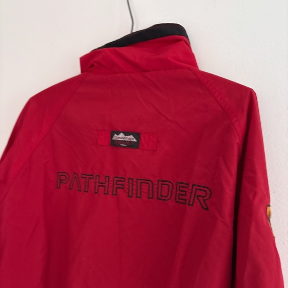 RARE Nissan Pathfinder vintage jacket windbreaker red size large racing truck - Picture 2 of 8
